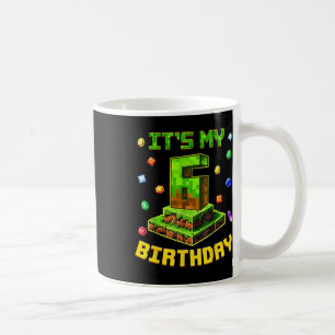 Geburtstagsjunge Es ist mein 6. Geburtstag Pixel-P Kaffeetasse