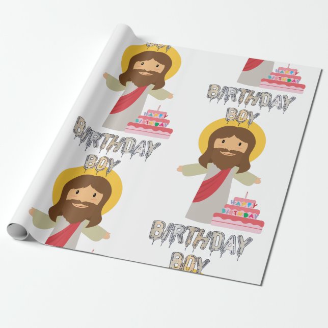 Geburtstagsjunge jesus Weihnachten Geschenkpapier (Ungerollt)