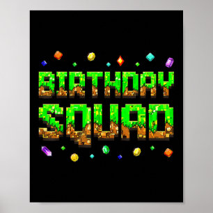 Geburtstagsjunge Kind Geburtstagsmannschaft Gamer Poster