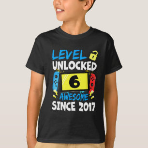 Geburtstagsjunge Level 6 freigeschaltet Großartig  T-Shirt