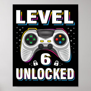 Geburtstagsjunge Level 6 freigeschaltet Videospiel Poster