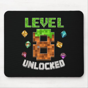 Geburtstagsjunge Level 8 freigeschaltet 8. Geburts Mousepad