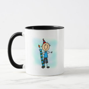 Geburtstagsjunge mit Kerzen T-Shirts und Geschenke Tasse