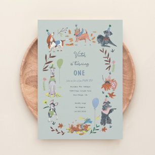 Geburtstagsjunge Paw-ty süße Welpen Einladung