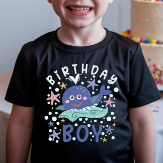 Geburtstagsjunge unter dem Meer Wal Sternfisch T-Shirt