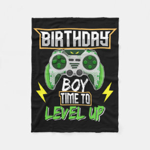 Geburtstagsjunge Zeit zum Hochstufen des Videospie Fleecedecke