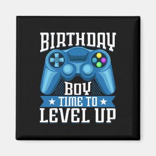 Geburtstagsjunge Zeit zum Hochstufen des Videospie Magnet