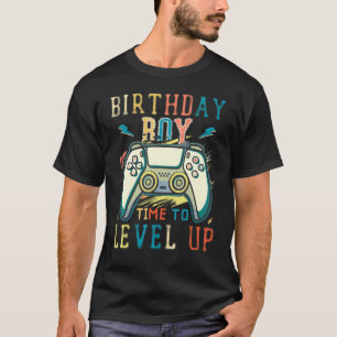 Geburtstagsjunge Zeit zum Hochstufen des Videospie T-Shirt