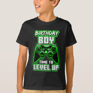 Geburtstagsjunge Zeit zum Hochstufen des Videospie T-Shirt
