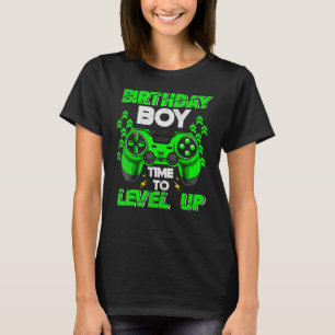 Geburtstagsjunge Zeit zum Hochstufen des Videospie T-Shirt