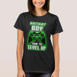 Geburtstagsjunge Zeit zum Hochstufen des Videospie T-Shirt
