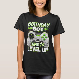 Geburtstagsjunge Zeit zum Hochstufen des Videospie T-Shirt