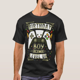 Geburtstagsjunge Zeit zum Levelaufstieg Videospiel T-Shirt