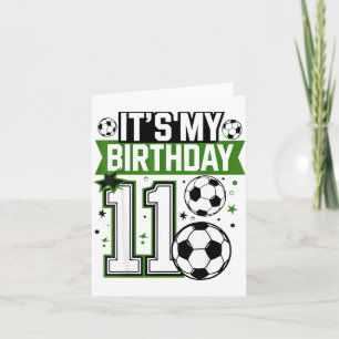 Geburtstagsjungen-Shirts 11 Fußball Es ist mein 11 Karte