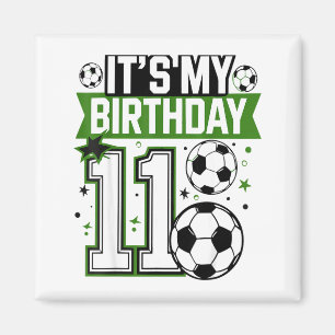 Geburtstagsjungen-Shirts 11 Fußball Es ist mein 11 Magnet