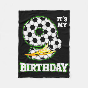 Geburtstagsjungen-Shirts 9 Fußball Es ist mein 9. Fleecedecke