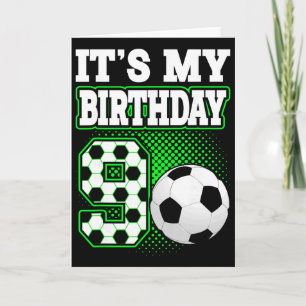 Geburtstagsjungen-Shirts 9 Fußball Es ist mein 9. Karte