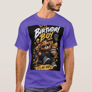 Geburtstagsjungen-T-Shirt-Design – Cooler Teddybär T-Shirt