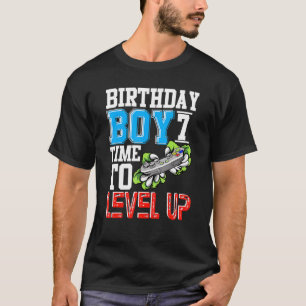 Geburtstagskamerad 7 Mal auf Level-Up-Gamer für Ki T-Shirt