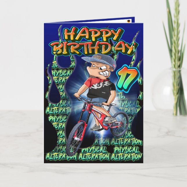 Geburtstagskarte 17 karte (Vorderseite)