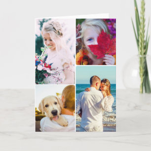 Geburtstagskarte 4 Fotos geklappt Dankeskarte