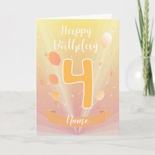 Geburtstagskarte 4 Jahre Karte