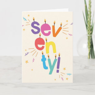 Geburtstagskarte 70. karte