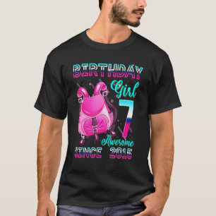 Geburtstagskarte 7 Seit 2015 rosa Rucksack 7. Gebu T-Shirt