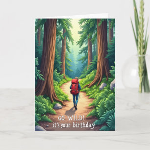 Geburtstagskarte Adventure Forest Path Karte