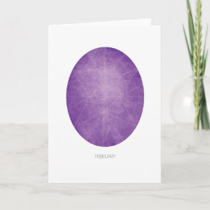 Geburtstagskarte - Amethyst - März Karte