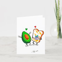 Geburtstagskarte Avocado und Toast