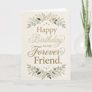 Geburtstagskarte beste Freundinnen Typografie Flor Karte
