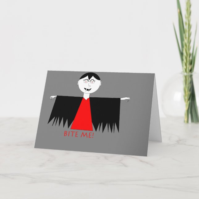 Geburtstagskarte "Bite Me" Karte (Vorderseite)