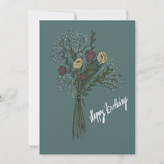 Geburtstagskarte "Blume" Einladung