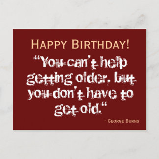 Geburtstagskarte - Burns Postkarte