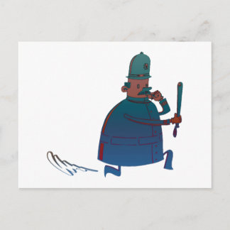 Geburtstagskarte Cartoon Policeman Grußkarte Postkarte