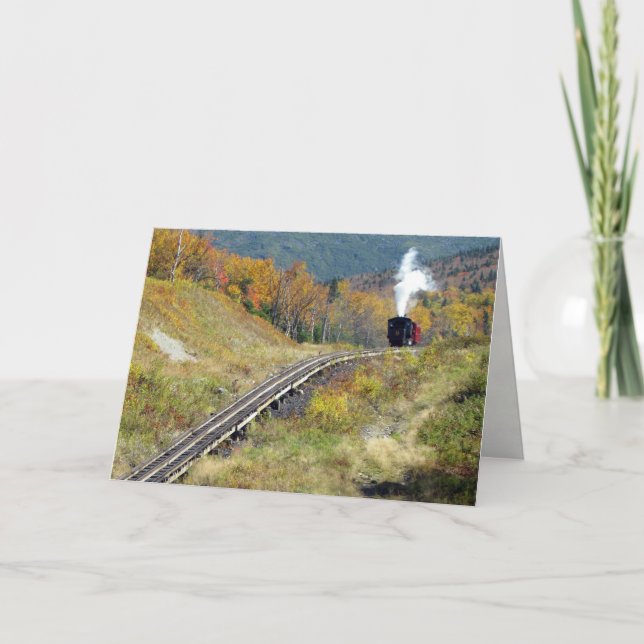 Geburtstagskarte - Cogg Railroad, Mount Washington Karte (Vorderseite)