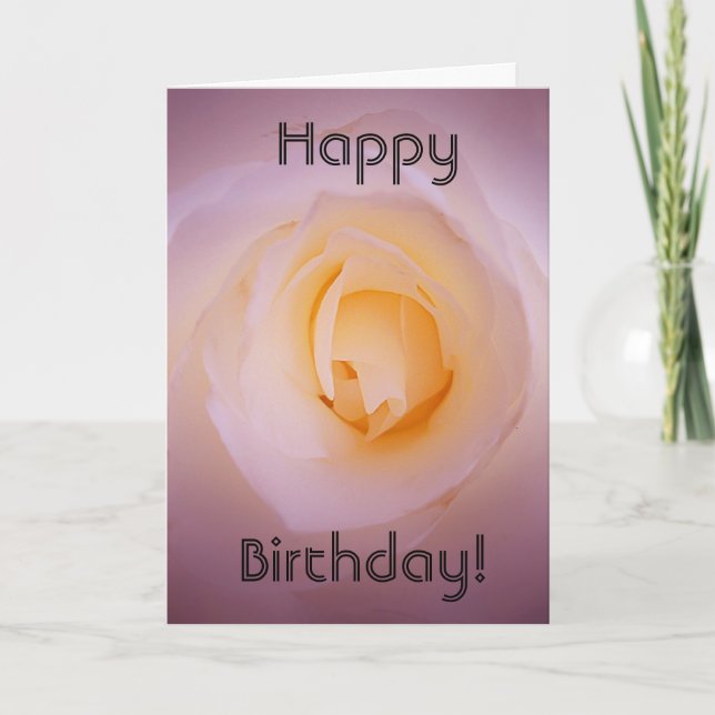 Geburtstagskarte - Das Herz einer Rose Karte (Vorderseite)