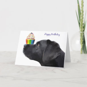 Geburtstagskarte des Black Lab - Geburtstag des Hu Karte