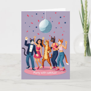 Geburtstagskarte Disco-Party Karte