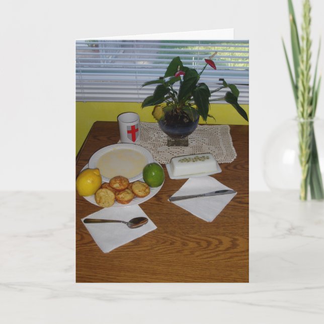 Geburtstagskarte "Ein Künstlerfrühstück" Karte (Vorderseite)