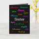 "Geburtstagskarte einer Schwester" - Anpassbar Karte (Yellow Flower)