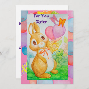 Geburtstagskarte einer Schwester Feiertagskarte