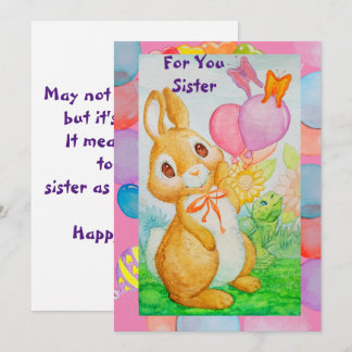 Geburtstagskarte einer Schwester  Feiertagskarte