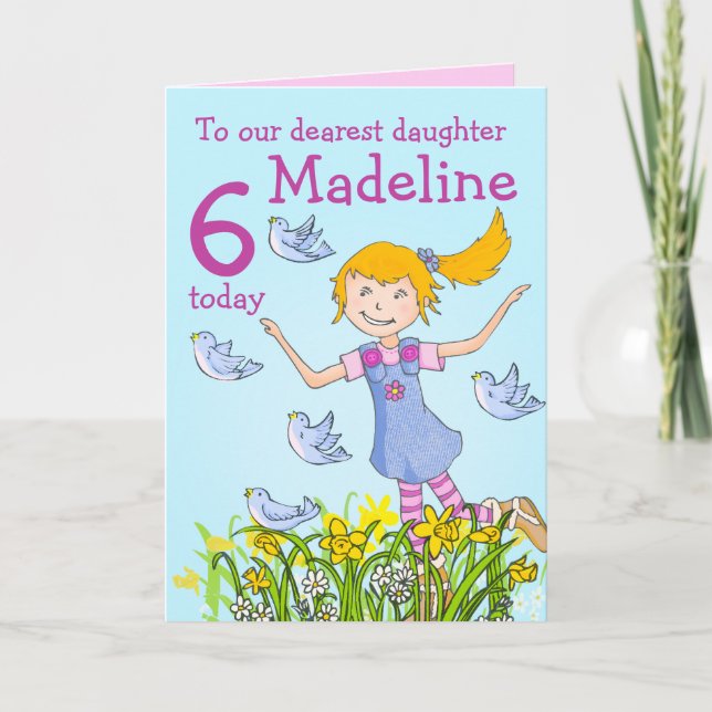 Geburtstagskarte eines benutzerdefinierten Mädchen Karte (Vorderseite)