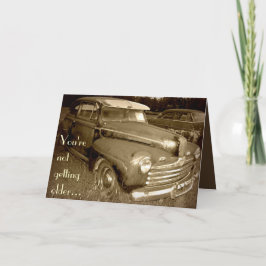 Geburtstagskarte eines klassischen Autos Karte