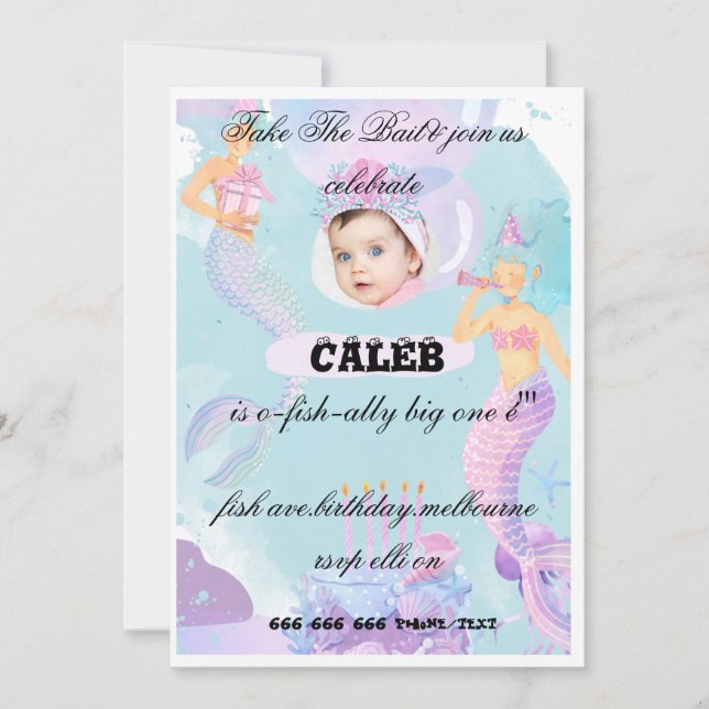 Geburtstagskarte Einladung (Vorderseite)