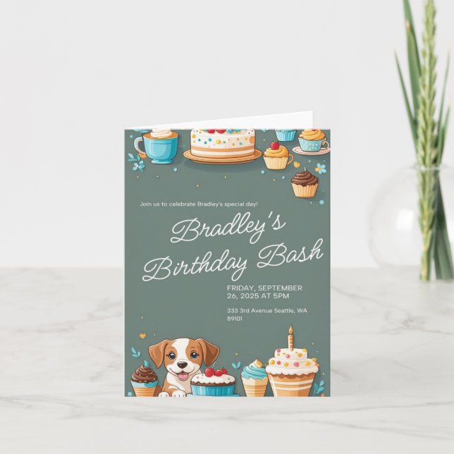 GEBURTSTAGSKARTE EINLADUNG (Vorderseite)