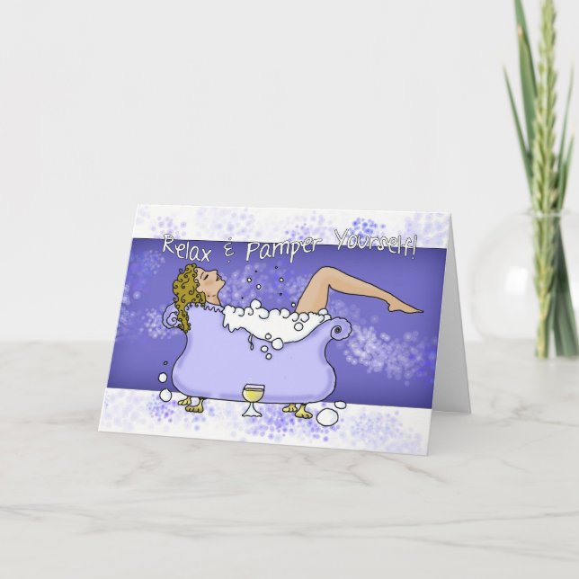 Geburtstagskarte - Entspannen und sich verwöhnen Karte (Vorderseite)