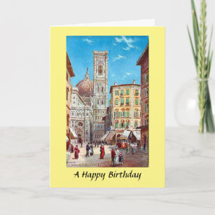 Geburtstagskarte - Florenz, Italien Karte